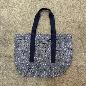 PINK Blue Paisley Tote Bag